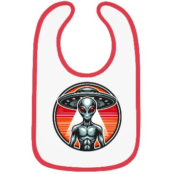 Discover Grey Alien on Mars Bibs