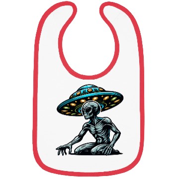 Discover Grey Alien UFO Bibs