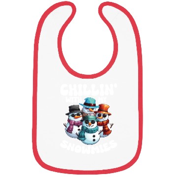 Discover Chillin With My Snowmies Cool Snowmen Bibs
