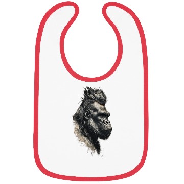 Discover KingKong gorilla's face Bibs