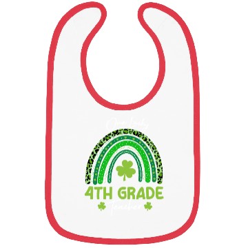 Discover One Lucky 4th Grade Teacher St Patrick's day Bibs