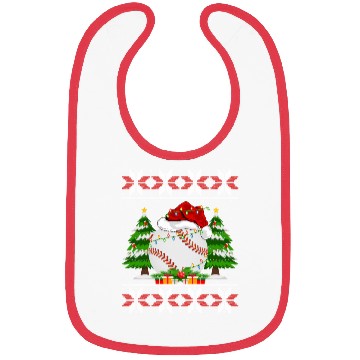 Discover Baseball Christmas Bibs