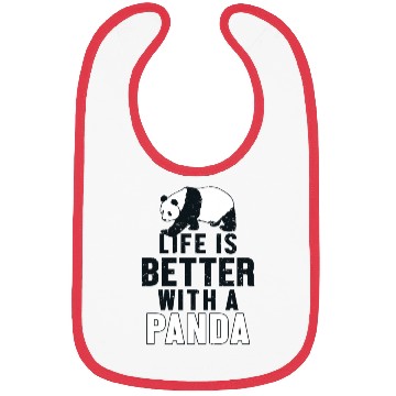 Discover Life is Better with a Panda Panda Bear Friend Bibs