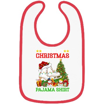 Discover Ice Skating Christmas Tree Lights Bibs