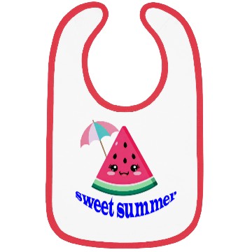 Discover Playful Watermelon Summer Design Bibs