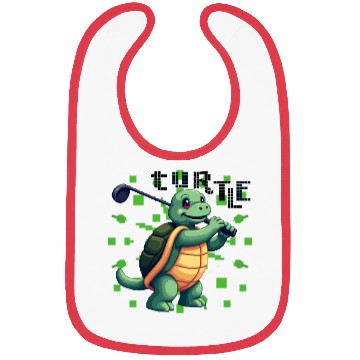Discover Golfing Turtle Bibs