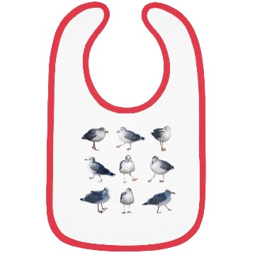Discover seagull sea ocean sailing coast Bibs