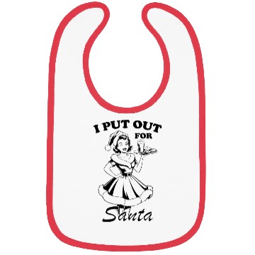 Discover I Put Out For Santa , Retro Girl Christmas Bibs