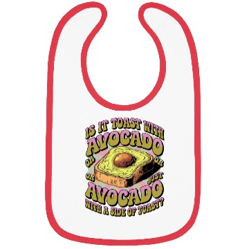 Discover Retro Avocado Toast Question Bibs