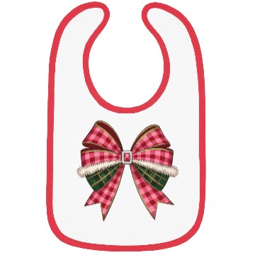 Discover Christmas Coquette Bow, Christmas Bibs