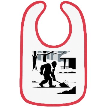 Discover Bigfoot Shoveling Snow Bibs