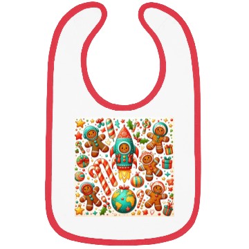 Discover Christmas gingerbread shuttle Bibs