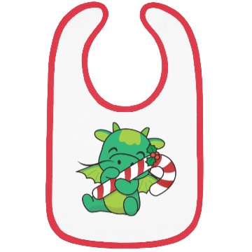 Discover Dragon Christmas Candy Cane Cute Dragon Bibs