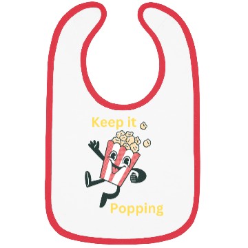 Discover Keep it popping! Popcorn Character! Bibs