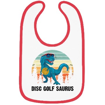 Discover Disc Golfer Saurus - Disc Golf Dinosaur Bibs