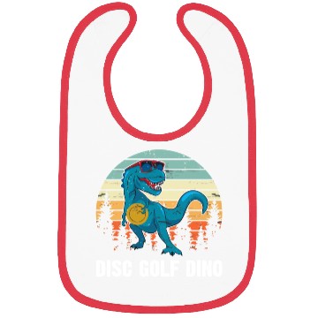 Discover Disc Golfing Dinosaur Disc Golfer - Disc Golf Dino Bibs