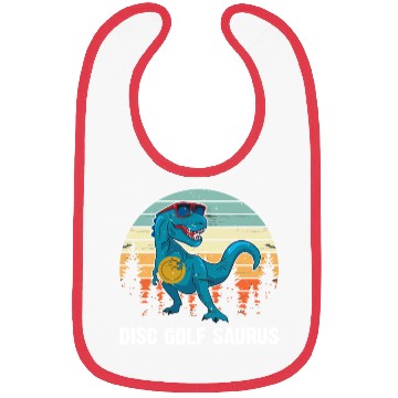 Discover Disc Golfer Saurus - Dino Disc Golf Dinosaur Bibs