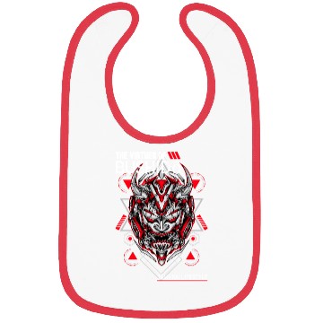 Discover Red and White Samurai Oni-Mask Bibs