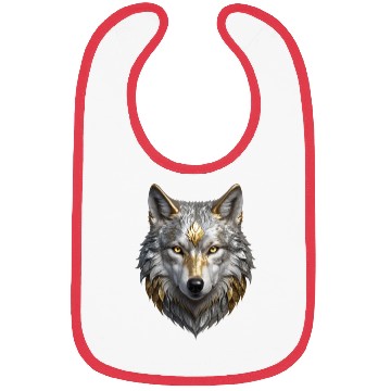 Discover Majestic Silver/Gold Wolf Bibs
