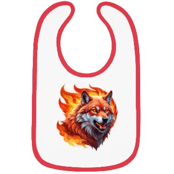 Discover Fiery Wolf with Bright Eyes Bibs