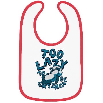 Discover Too Lazy To Be Extinct Panda Bear Friend Giant Bibs