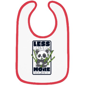 Discover Less Chaos More Bamboo Panda Bear Friend Lover Bibs