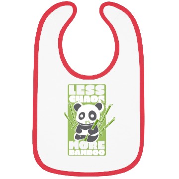Discover Less Chaos More Bamboo Panda Bear Friend Lover Bibs