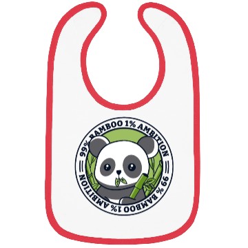 Discover 99% Bamboo 1% Ambition Panda Bear Friend Lover Bibs