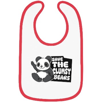 Discover Save The Clumsy Bears Panda Bear Friend Lover Bibs