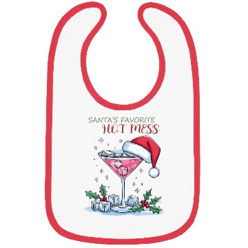 Discover Santa Favorite Hot Mess, Merry Christmas Bibs