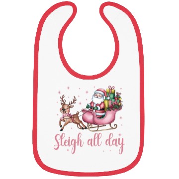 Discover Sleigh All Day, Merry Christmas, Christmas Cute Bibs