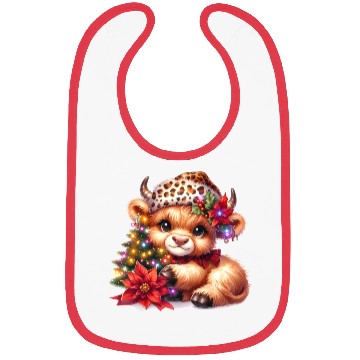 Discover Christmas Merry Christmas For Gift Highland Cow Bibs