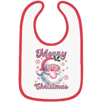 Discover Merry Christmas, Christmas Vingtage, Preppy Santa Bibs