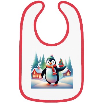 Discover Christmas Merry Christmas For Gift Penguin Snowman Bibs