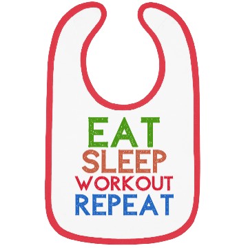 Discover Eat Sleep Workout Repeat Bibs