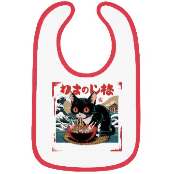 Discover Funny Cat Ramen Japanese Cute Cat Bibs