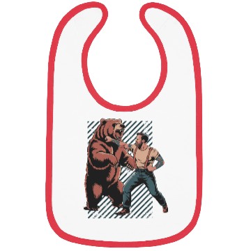 Discover Man vs. Bear – Epic Wilderness Fight Bibs