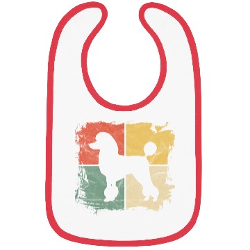 Discover Square Retro Poodle Owner Gift Bibs