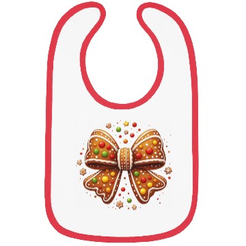 Discover Gingerbread Coquette, Christmas Retro Bibs