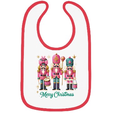Discover Glitter Nutcracker Friends, Merry Christmas Bibs