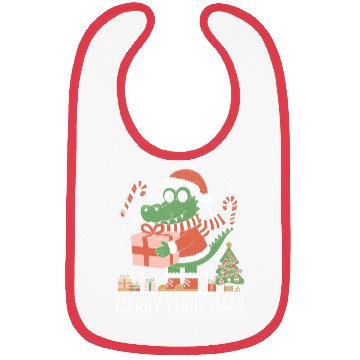 Discover Christmas Alligator - Cute Holiday Design Bibs