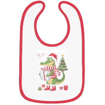 Discover Christmas Alligator Cheer Bibs