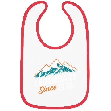 Discover Legendary Since 1978 Hiker Birthday Mountain Bibs
