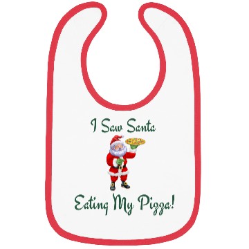 Discover Funny Christmas Pizza Design Bibs