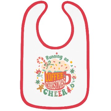 Discover Running on Coffee Christmas Bibs