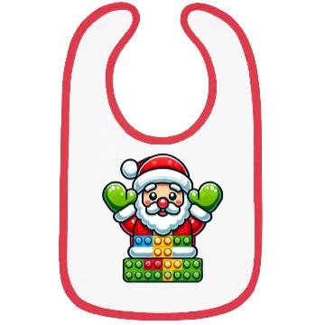 Discover Santa Claus Building Blocks Bibs