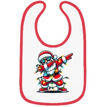 Discover Dabbing Santa Christmas Bibs