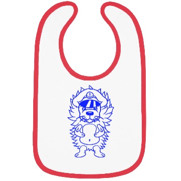 Discover Funny Little Hedgehog Fall Captain Cute Sweet Fun Bibs