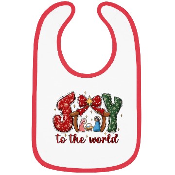 Discover Joy To The World, Christmas Retro Bibs