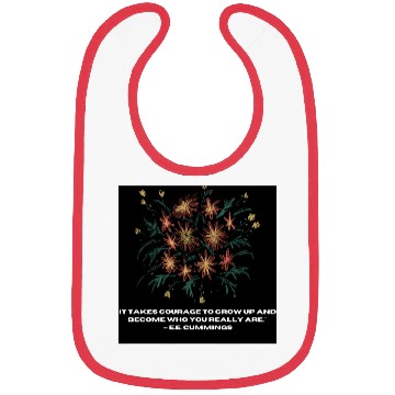 Discover inspirational quotes, flower theme Bibs